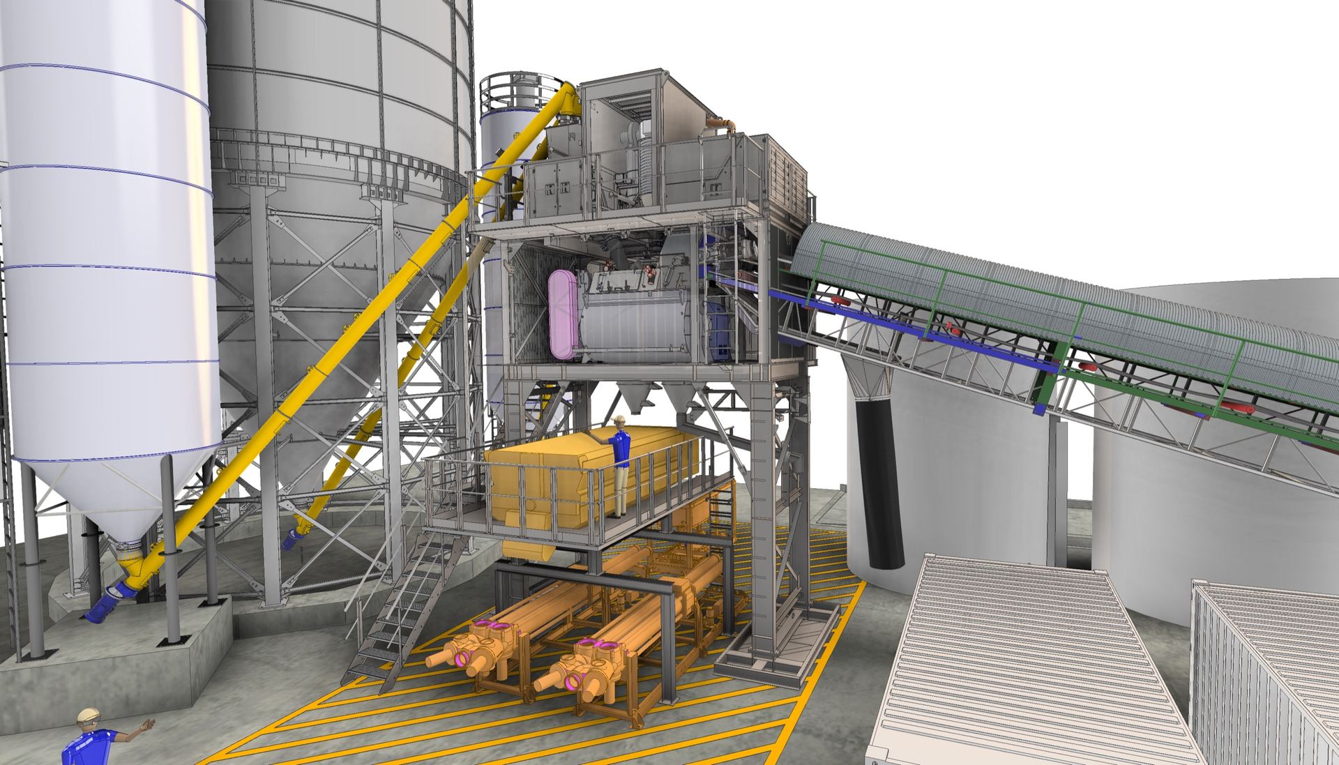 Inside a NISBAU backfill plant, engineering render