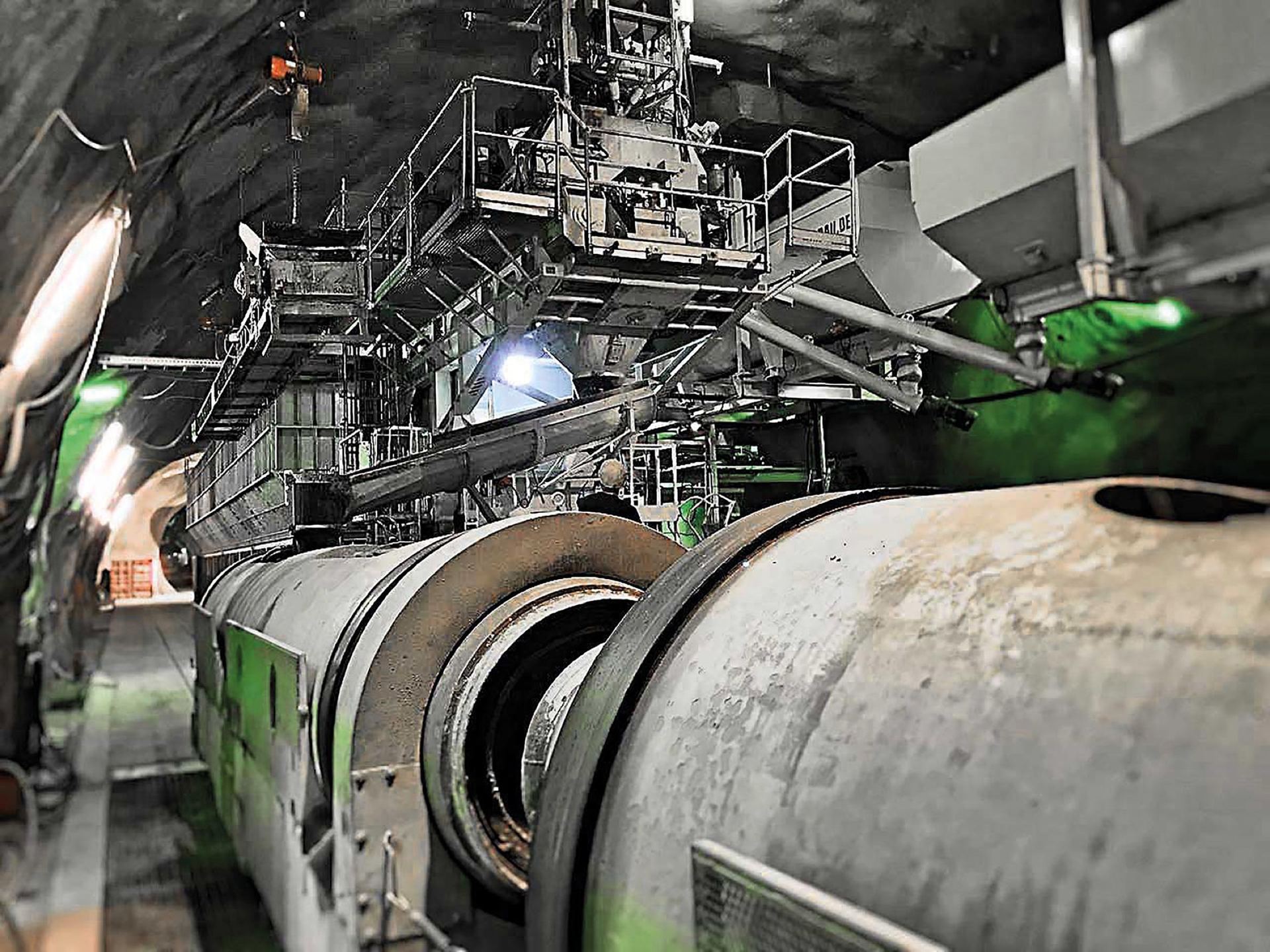 A NISBAU plant installed underground in a tunnel