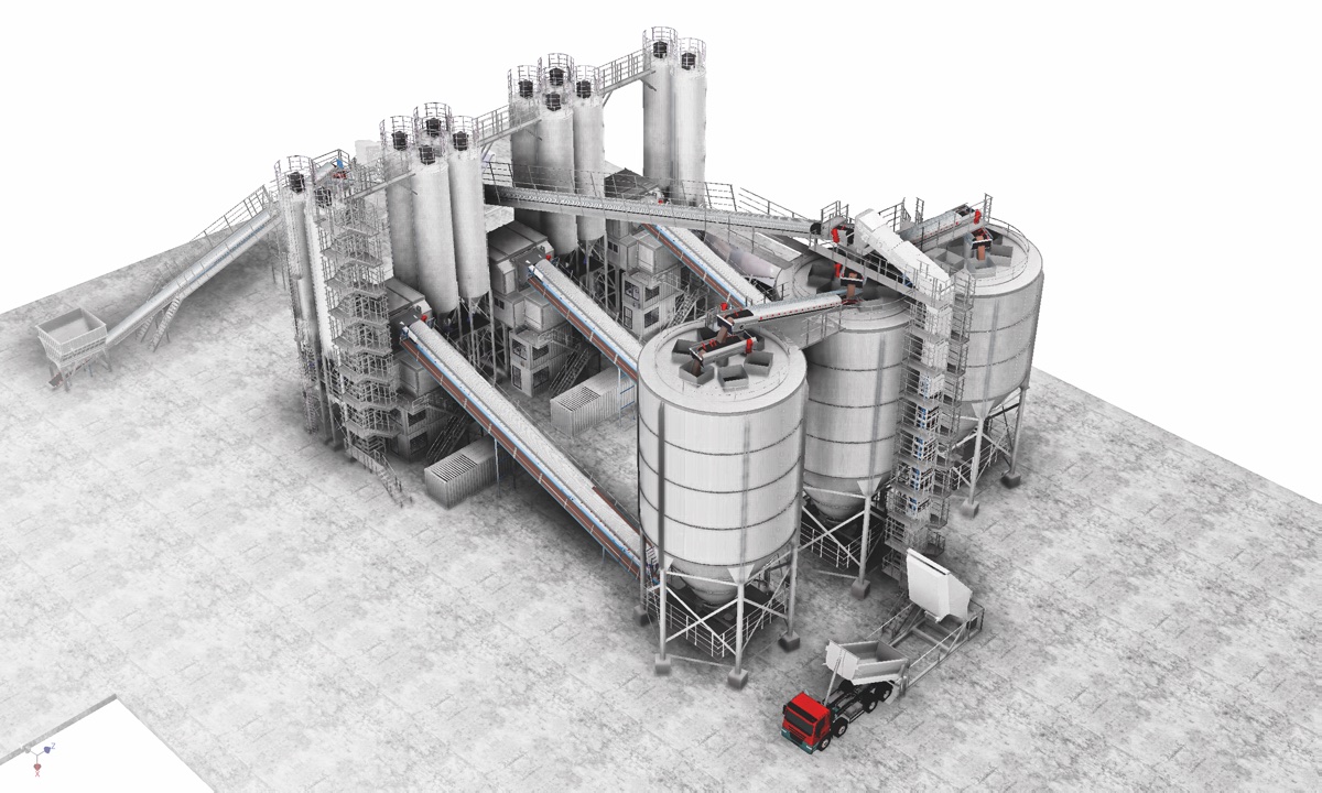 A NISBAU special application plant, engineering render