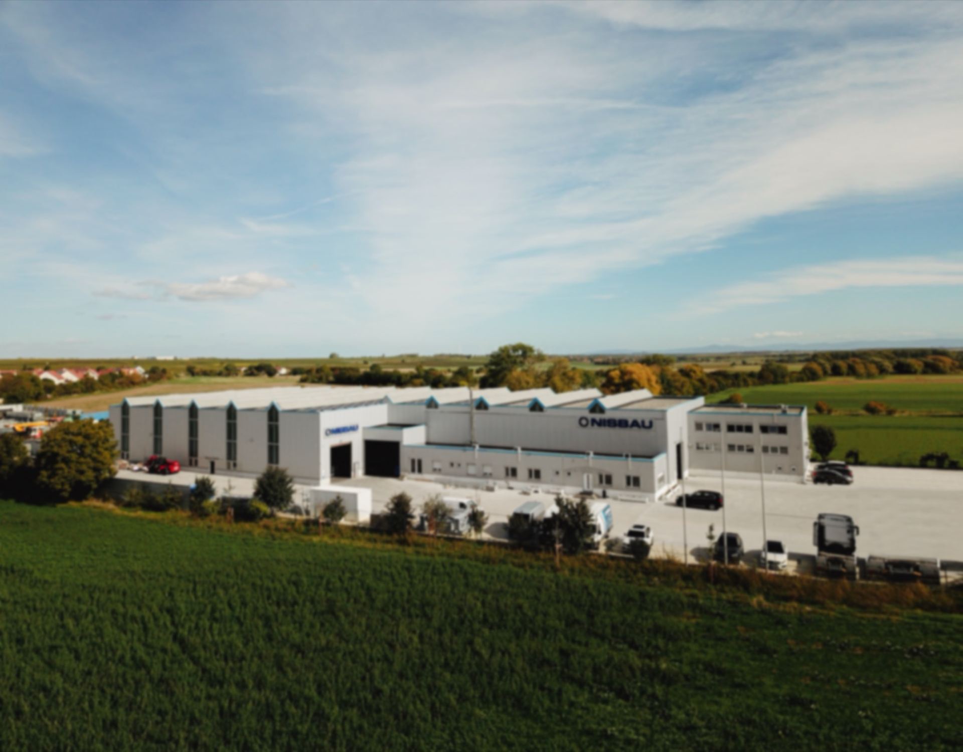 Aerial view of the NISBAU works in Germany